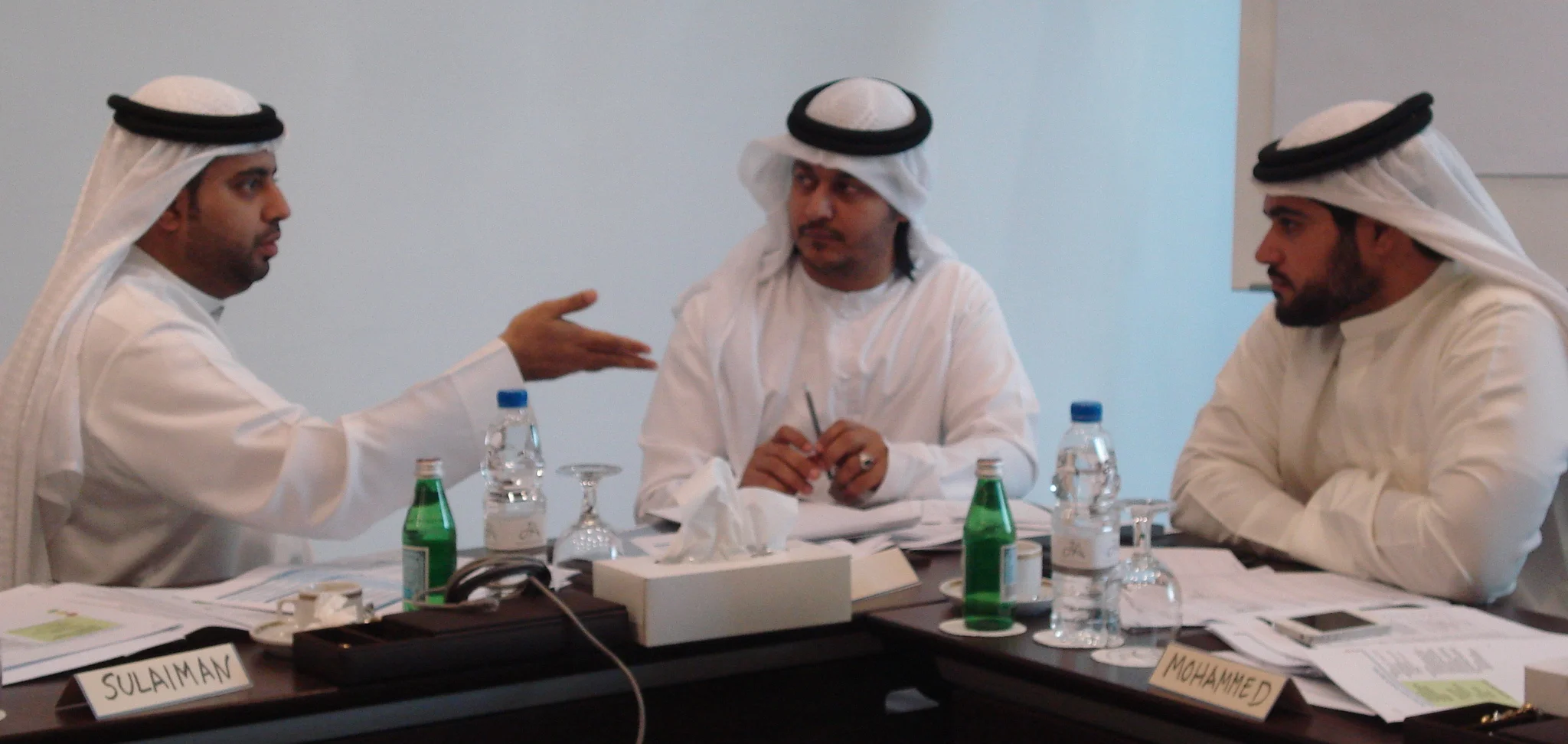  The gentlemen from the National Petroleum Construction Company UAE. From left: Adnan, Abdul Razzaq and Mohammed.    &nbsp; 