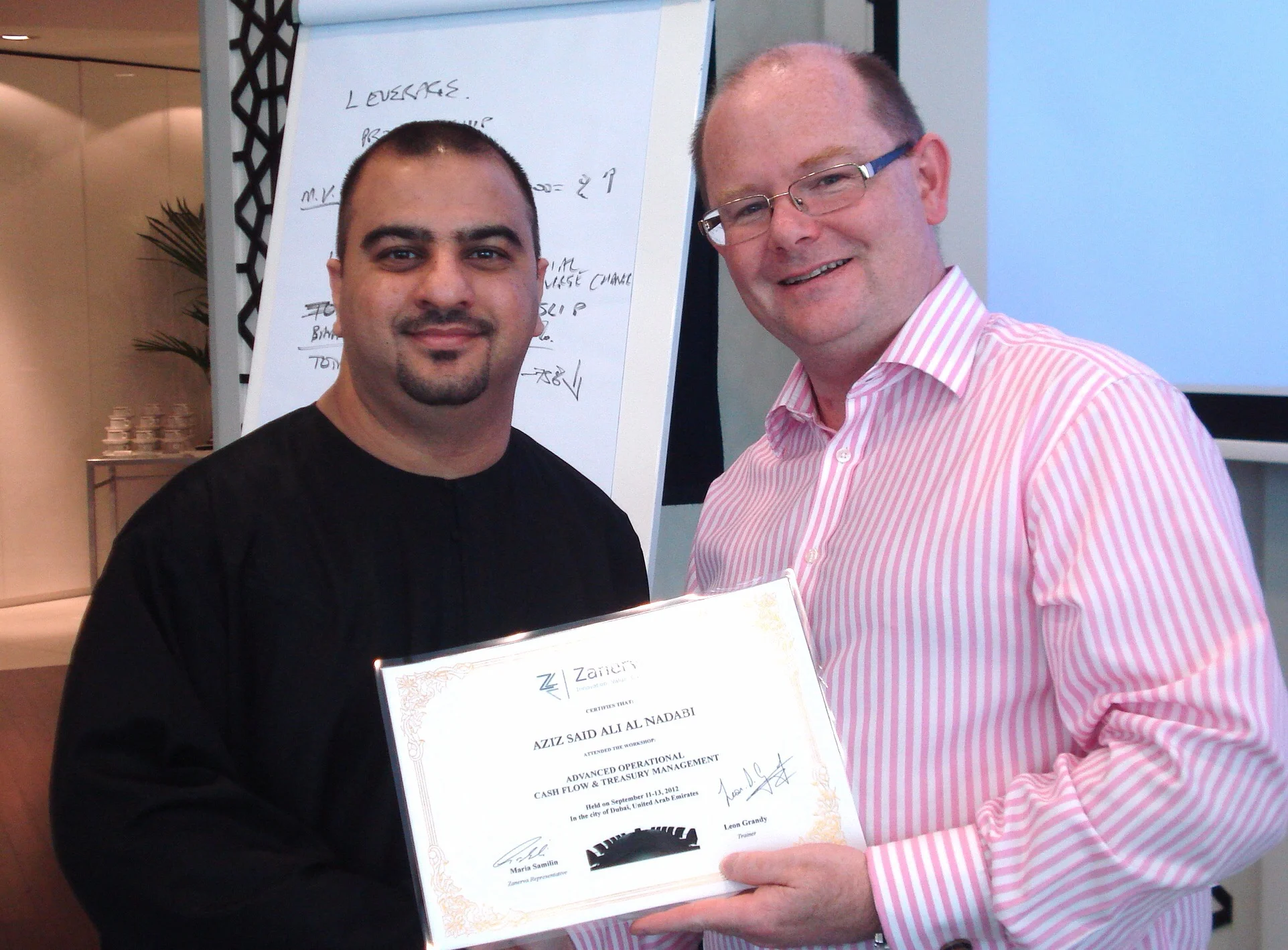 Aziz Said Ali Al Nadabi, Treasury & Banking Officer at Oman Oil Marketing Company receiving his certificate of participation for attending the Advanced Operational Cash Flow & Liquidity Risk Management workshop in Dubai
0
false
18 pt
18 pt
0
0
false
false
false
/* Style Definitions */
table.MsoNormalTable
{mso-style-name:"Table Normal";
mso-tstyle-rowband-size:0;
mso-tstyle-colband-size:0;
mso-style-noshow:yes;
mso-style-parent:"";
mso-padding-alt:0cm 5.4pt 0cm 5.4pt;
mso-para-margin-top:0cm;
mso-para-margin-right:0cm;
mso-para-margin-bottom:10.0pt;
mso-para-margin-left:0cm;
mso-pagination:widow-orphan;
font-size:12.0pt;
font-family:"Times New Roman";
mso-ascii-font-family:Cambria;
mso-ascii-theme-font:minor-latin;
mso-fareast-font-family:"MS 明朝";
mso-fareast-theme-font:minor-fareast;
mso-hansi-font-family:Cambria;
mso-hansi-theme-font:minor-latin;}