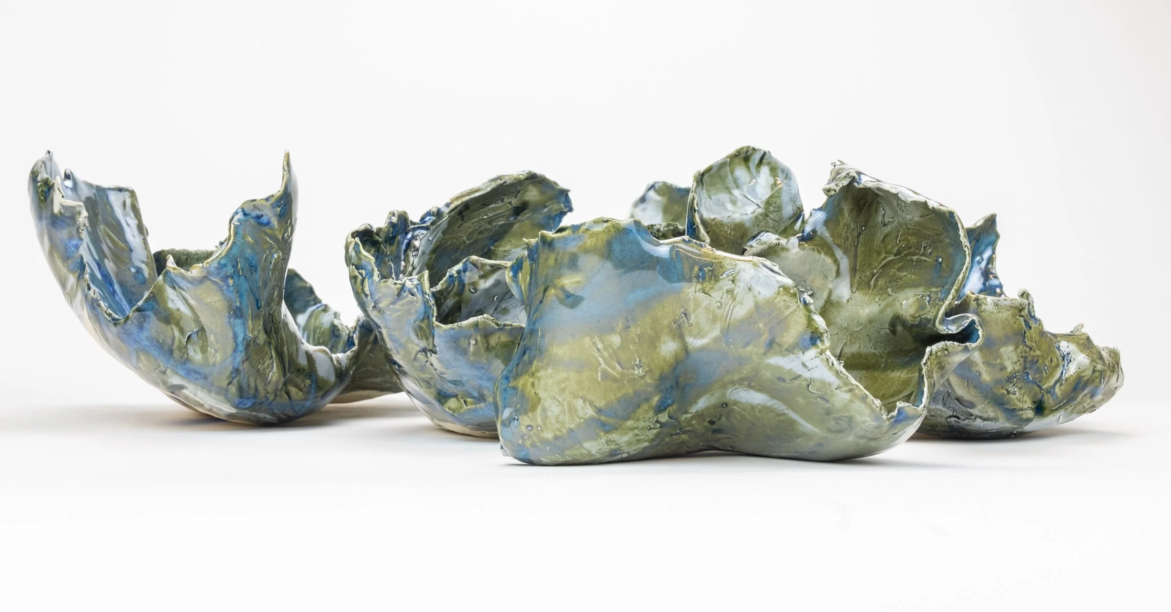 Water forms 2023
B-mix stoneware/porcelain and glaze
size variable