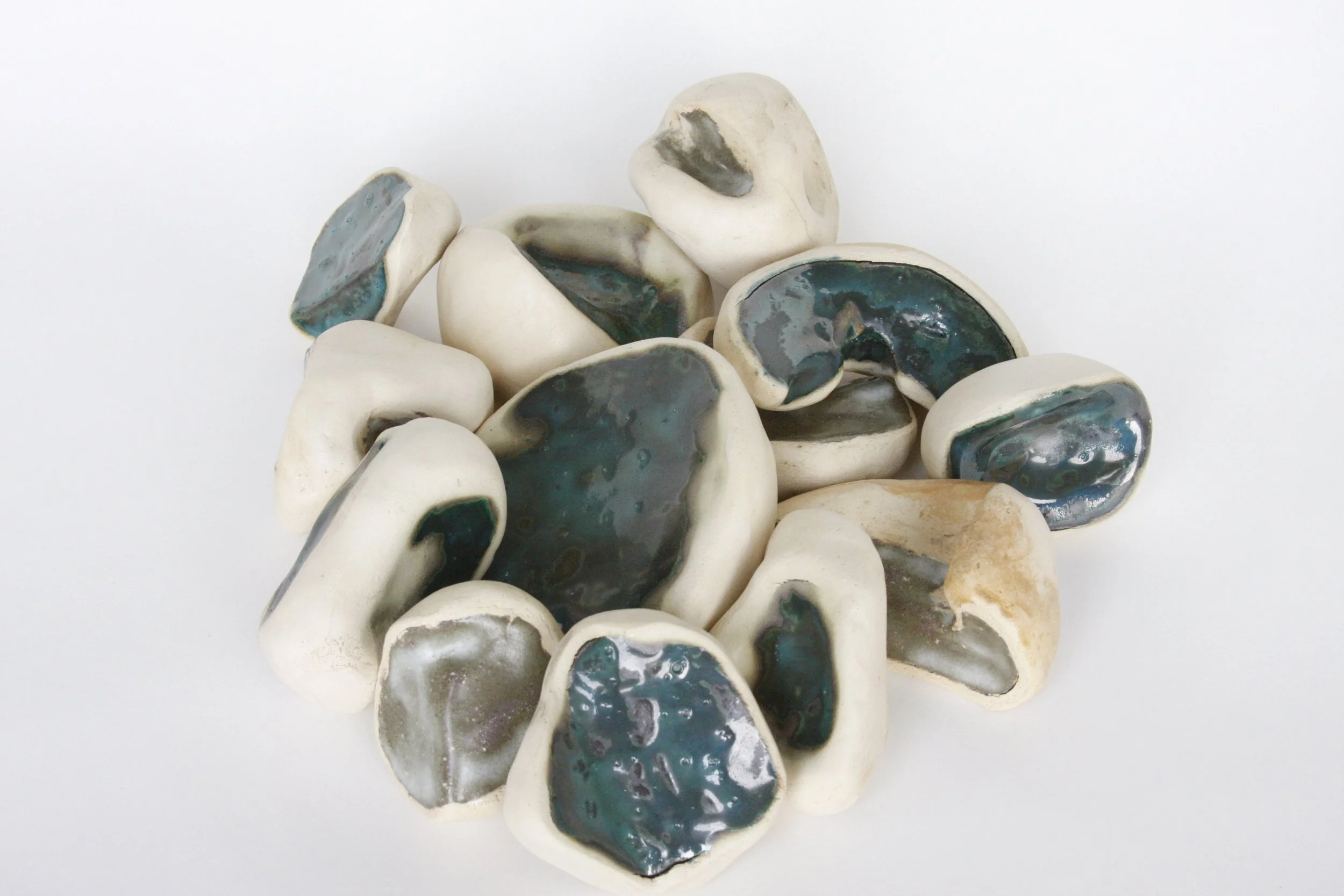 Sea Stones 2009
stoneware, colored stoneware and glaze
size variable