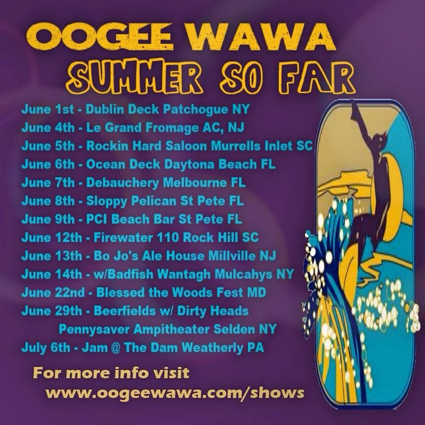 Rescheduled Shows - June 8th - Daytona @ 1 @ Ocean Deck, June 11th - Charleston Beer Works, June 12th - Craze Tavern Duluth GA, 