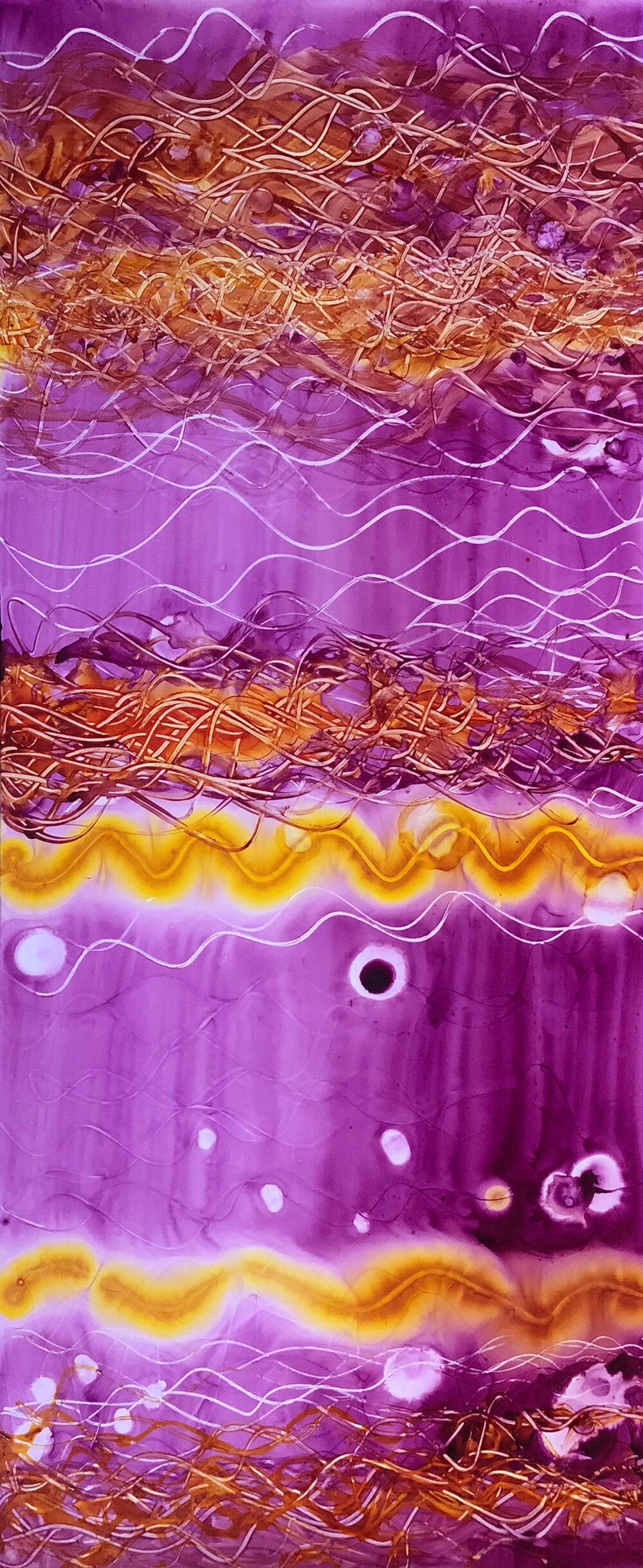  DNA #54, 2019,  Ink on yupo, 35”x15” 