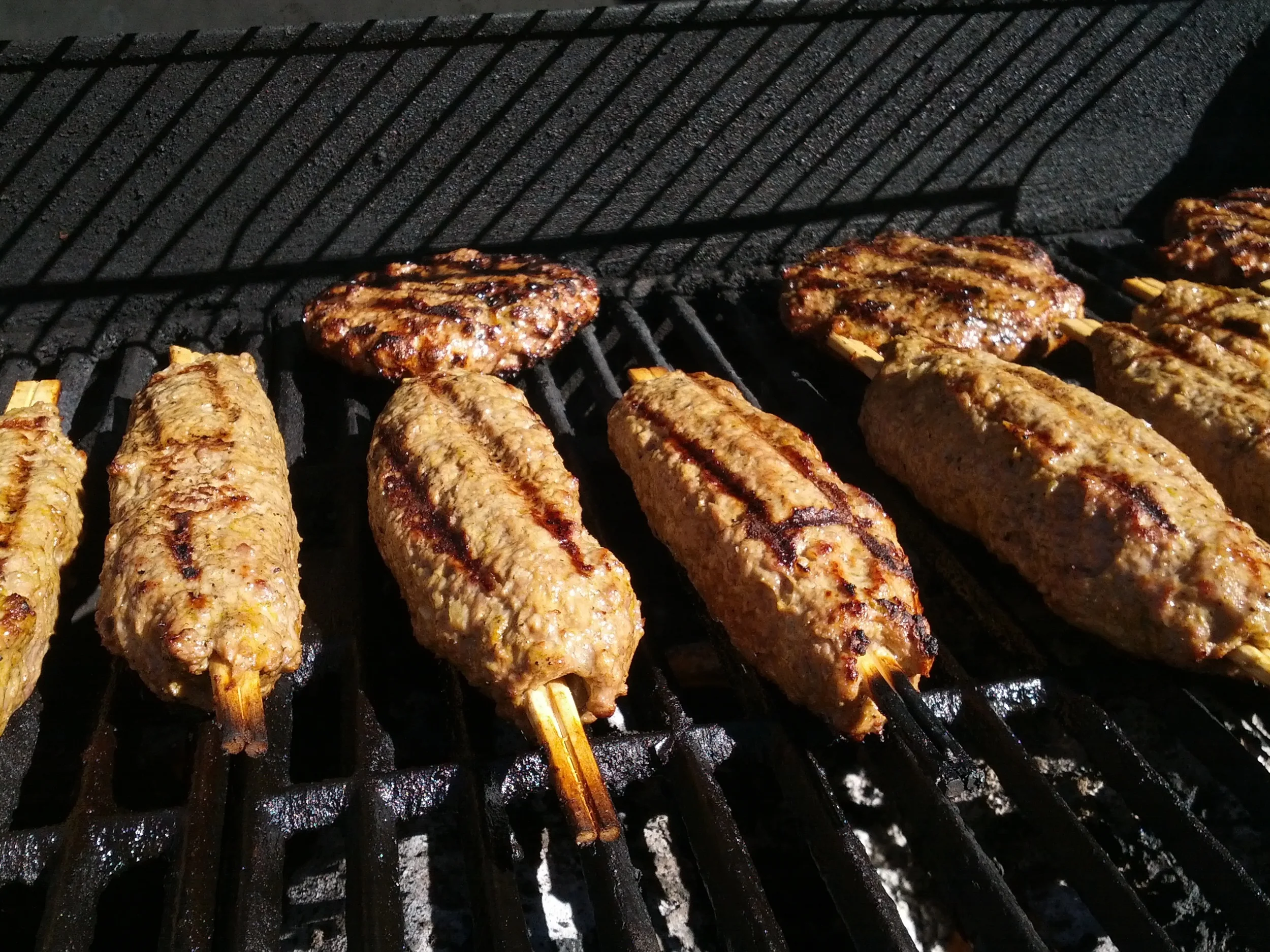 grilling lamb koobideh
