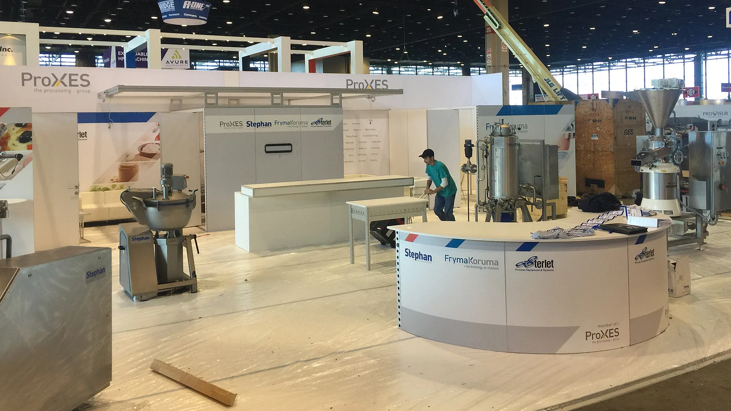 Setup on Show Floor