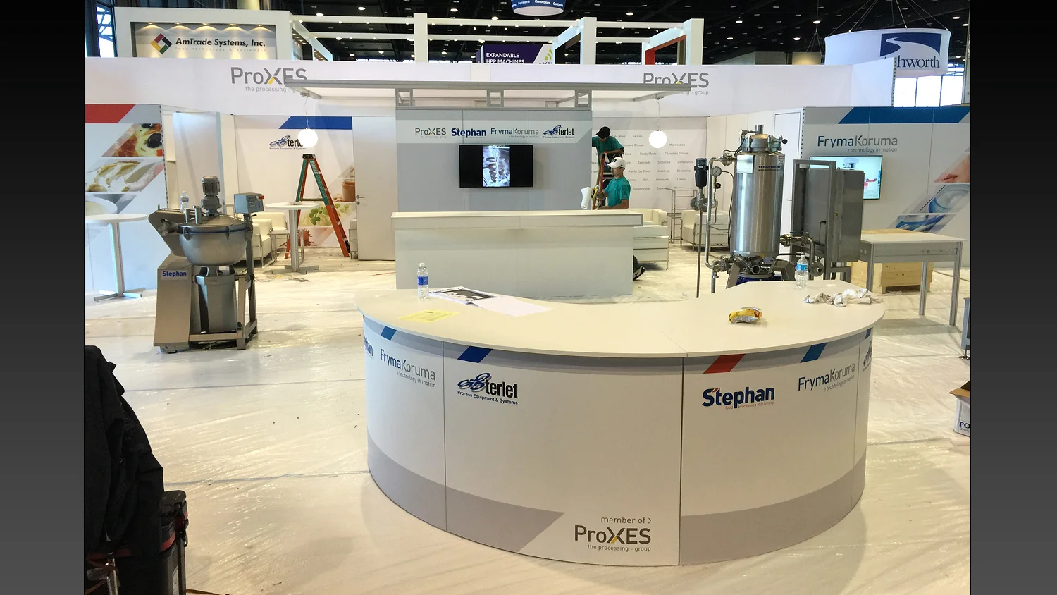 Setup on Show Floor