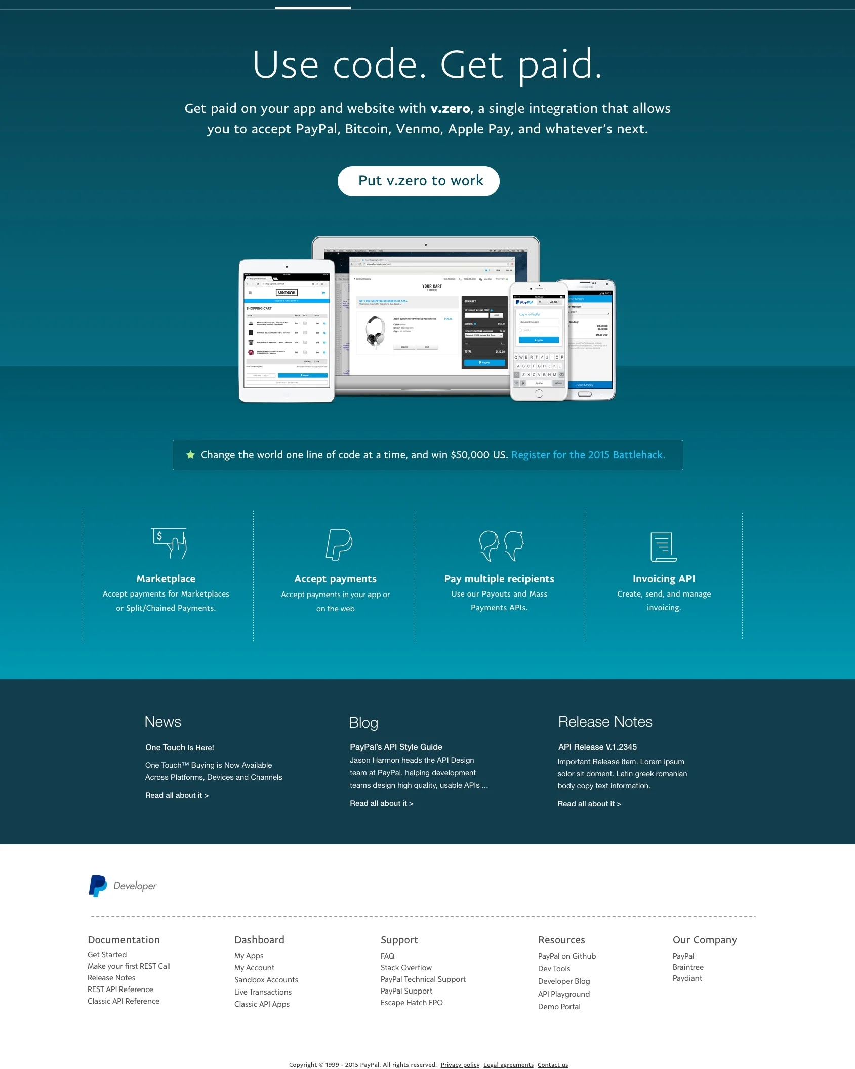 API incentive home page design
Client: Paypal
Role: Designer