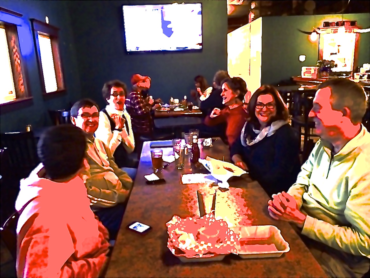 Our first customers on opening night April 4th. 