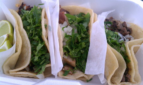 Their tacos are a bargain, very fresh with big chunks of chicken or beef