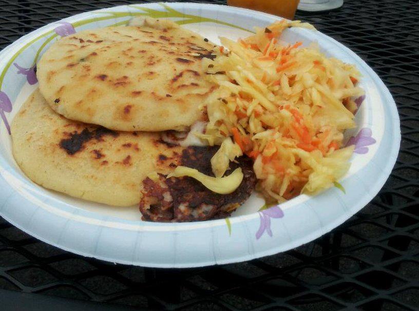 pupusas and side salad