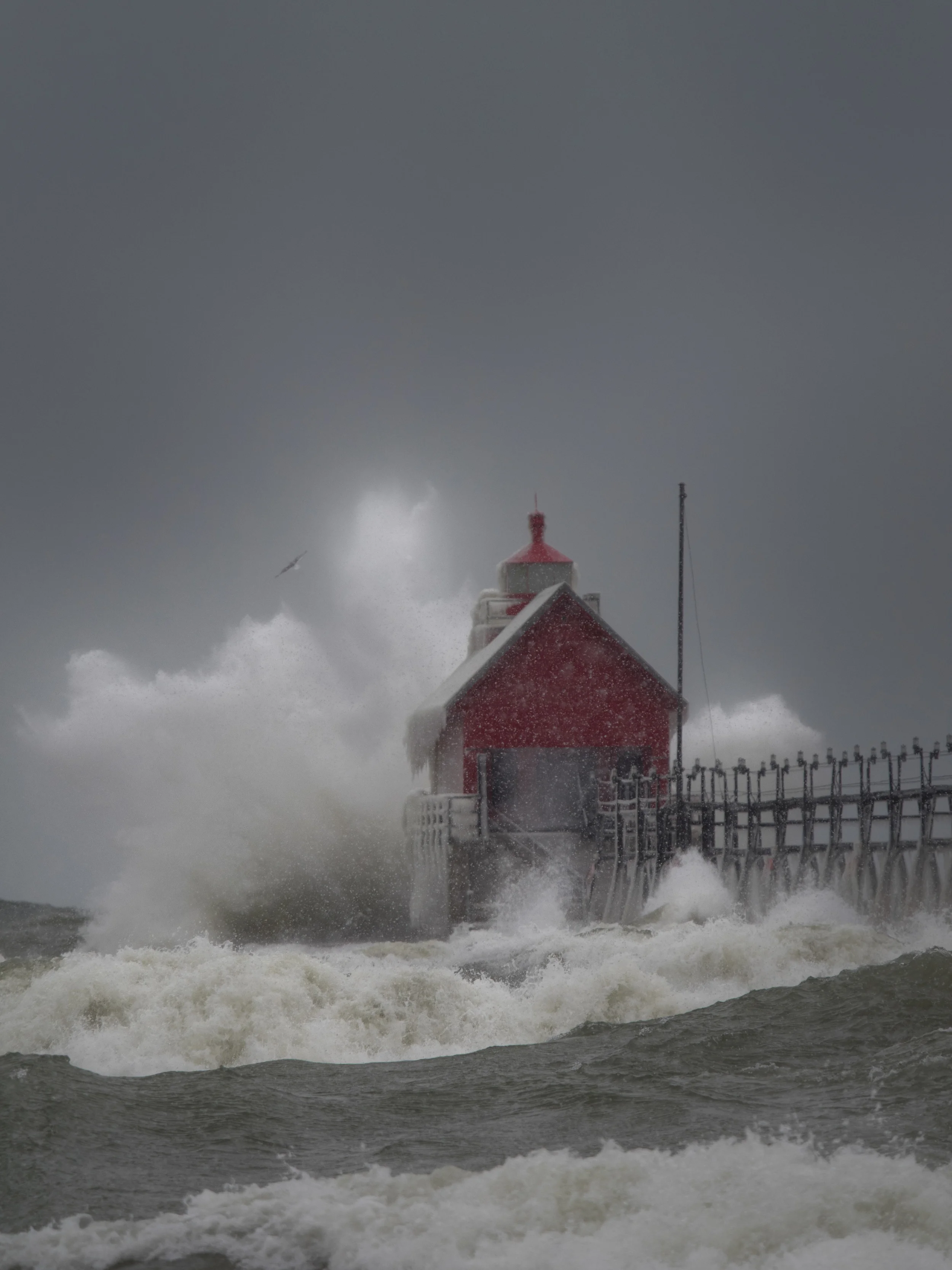 January 1st I headed to the Lake Michigan shoreline for some of the most incredible photos of the year. I went there with friend and fellow Olympus user David Bostedor , and met up with another Olympus shooter Bob Panick (who drove HOURS to get there).