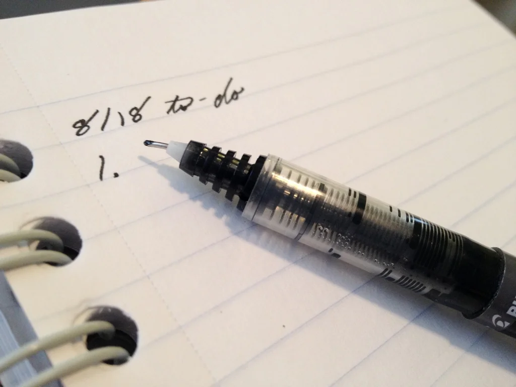 Skipping the digital version and writing my lists down on paper.