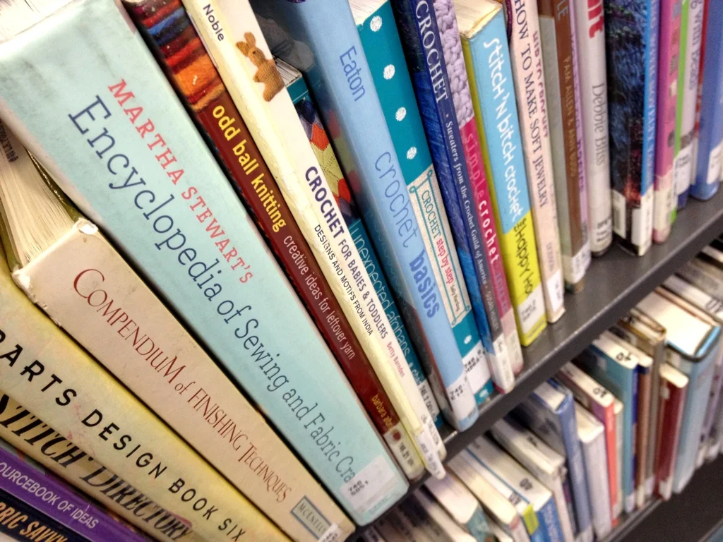 I have a penchant for finding the knitting books first in any library I visit. Handy skill.