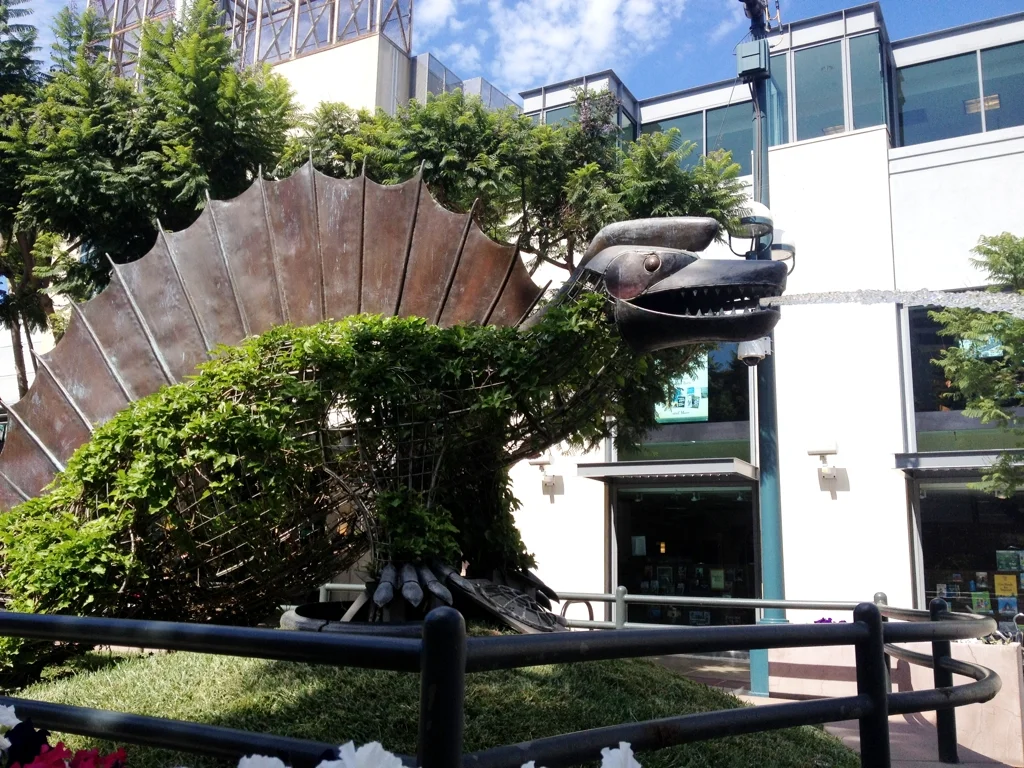 Every city needs a dinosaur fountain.