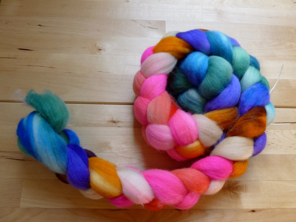 Lucky Draw Hand Dyed Wool Roving - ewe and me yarns