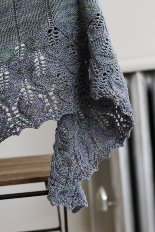 The Crescent Over Lothlorien Shawl was the first thing I knit from my 2015 holiday gift list. So pleased with how it turned out. FO: Crescent Over Lothlorien and Dewberry Cowl - withwool.com