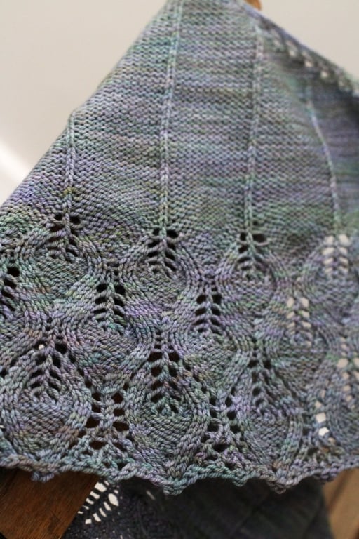 The Crescent Over Lothlorien Shawl was the first thing I knit from my 2015 holiday gift list. So pleased with how it turned out. FO: Crescent Over Lothlorien and Dewberry Cowl - withwool.com