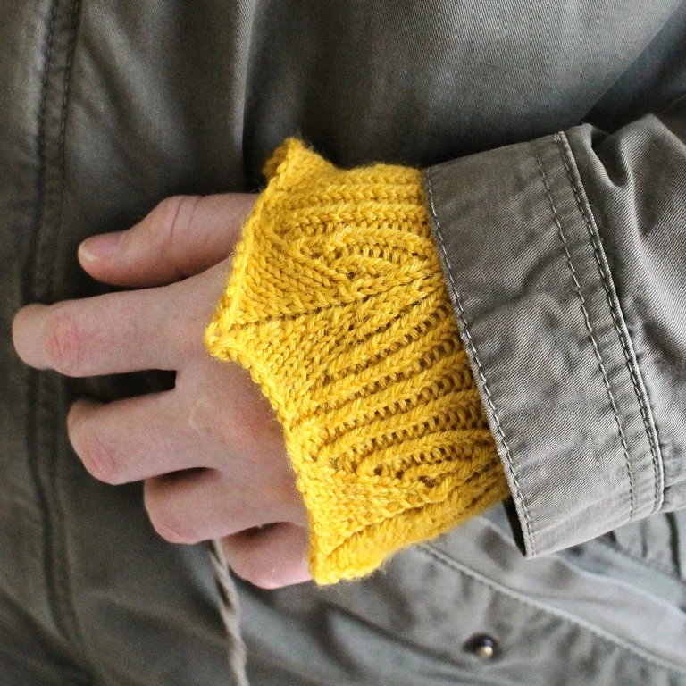The kind of yarn you use matters! I used 2 different yarns to make 2 pairs of Precipitous cuffs on the same needles, and got two wildly different finished projects. - FO: Precipitous Cuffs | withwool.com