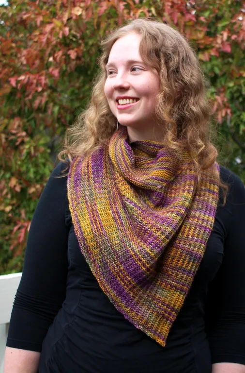 Tame wild, variegated yarn with slip stitches and the Odd Couple Shawl. | withwool.com