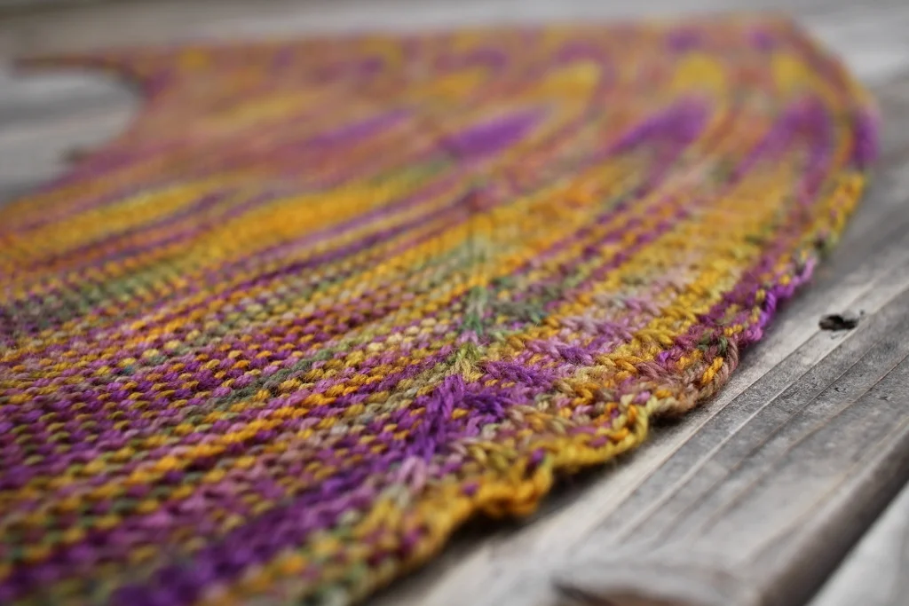 Tame wild, variegated yarn with slip stitches and the Odd Couple Shawl. | withwool.com