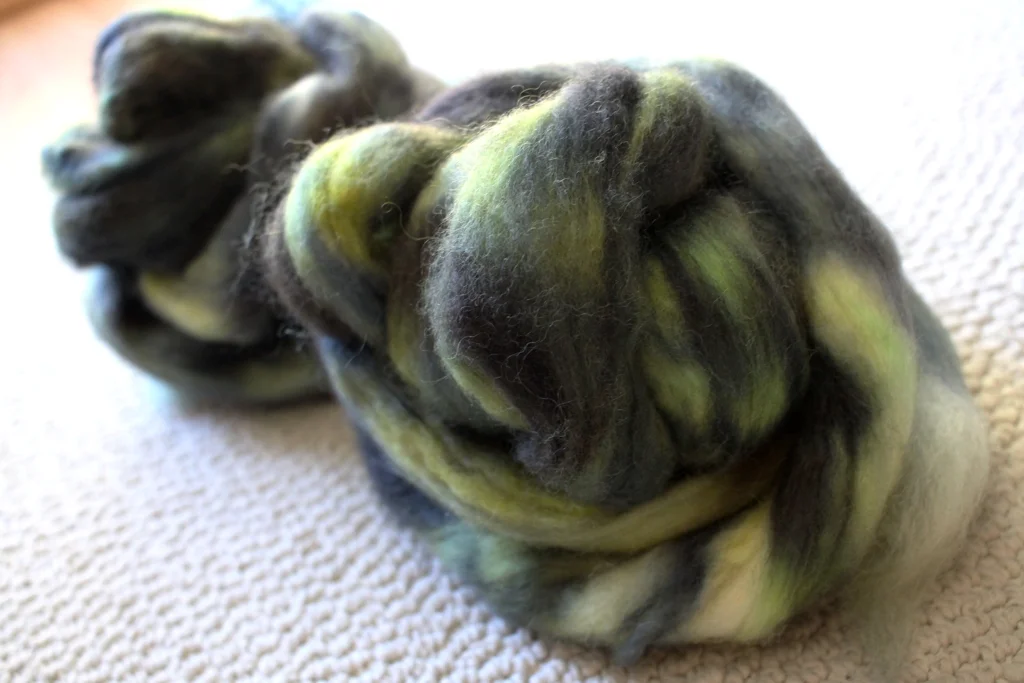 Stepped outside my comfort zone, and spun my dream yarn. Swamp Thing Plied| withwool.com