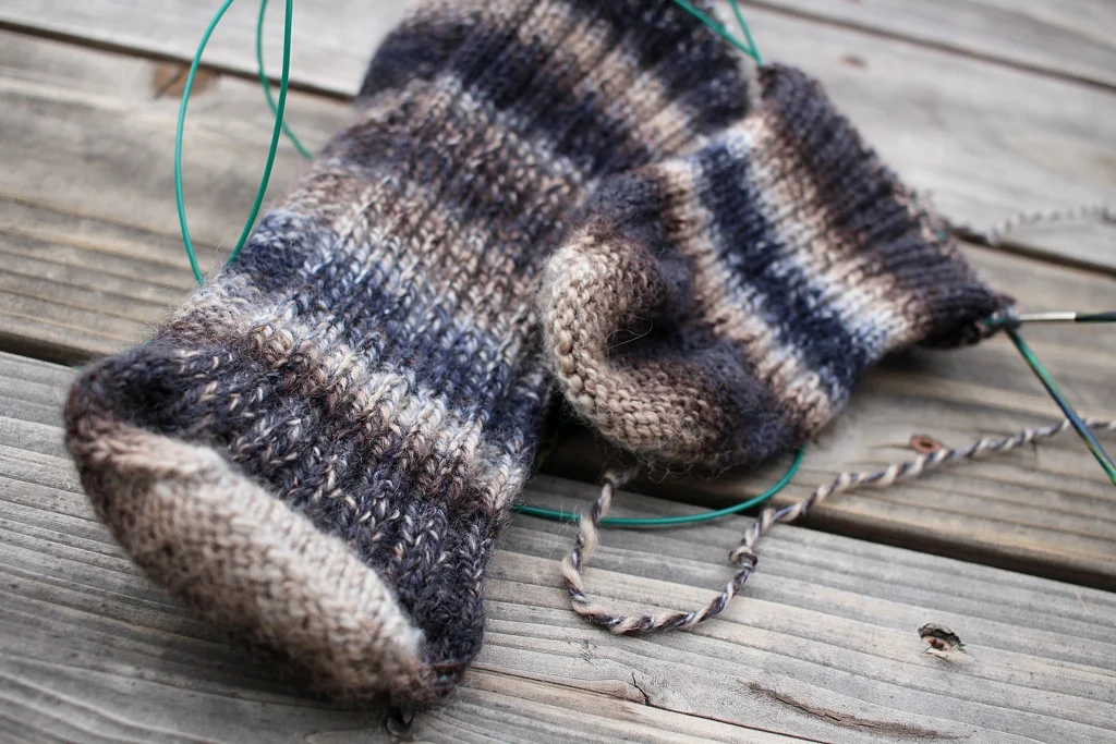 I’m knitting a sock inside out! | withwool.com