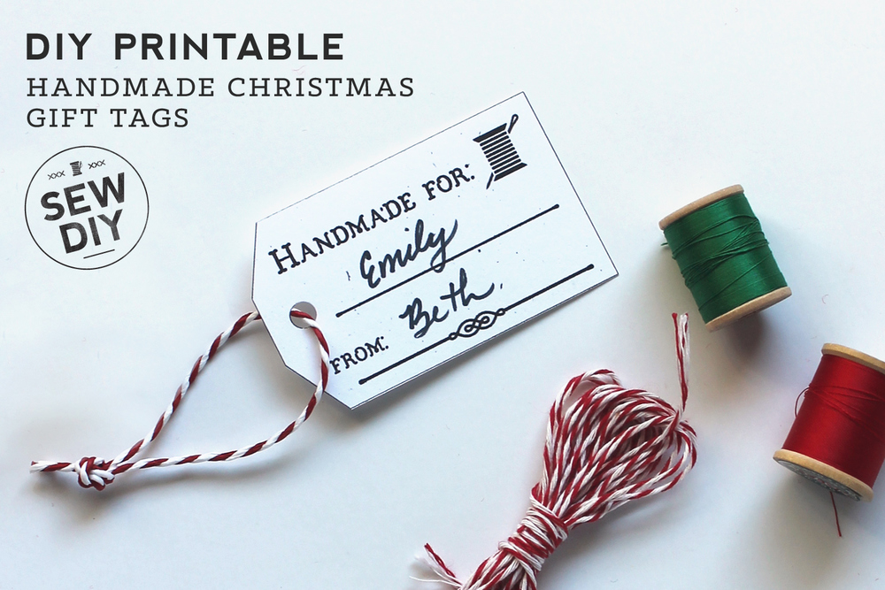 Printable gift tags with vintage flair from Sew DIY .