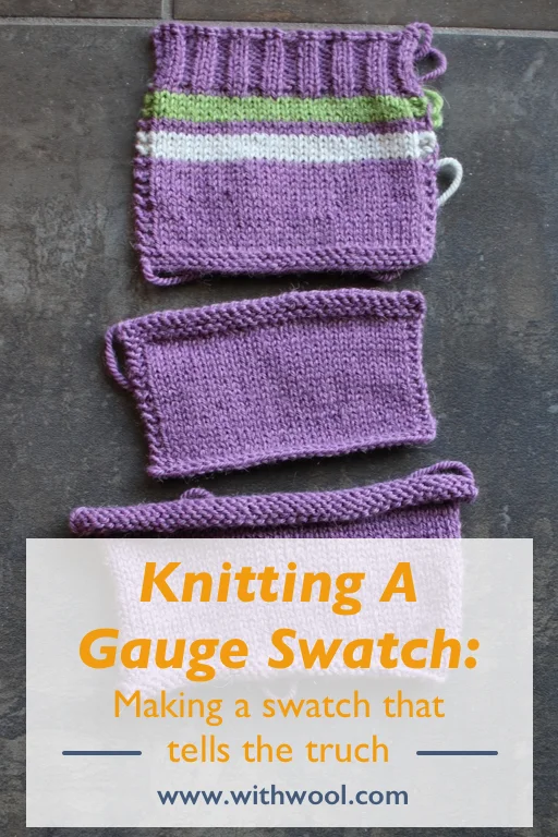 #Knitting a gauge swatch is an important first step in making a sweater. So how do you make an accurate swatch? | withwool.com