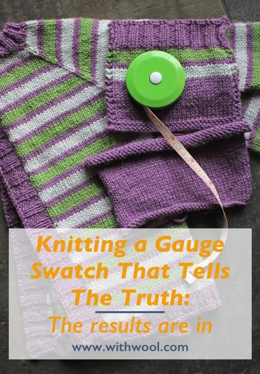 The sweater is washed and blocked. Did the different method of swatching tell the truth? Is my sweater the same size it was before washing? Yes and yes! #knitting | withwool.com