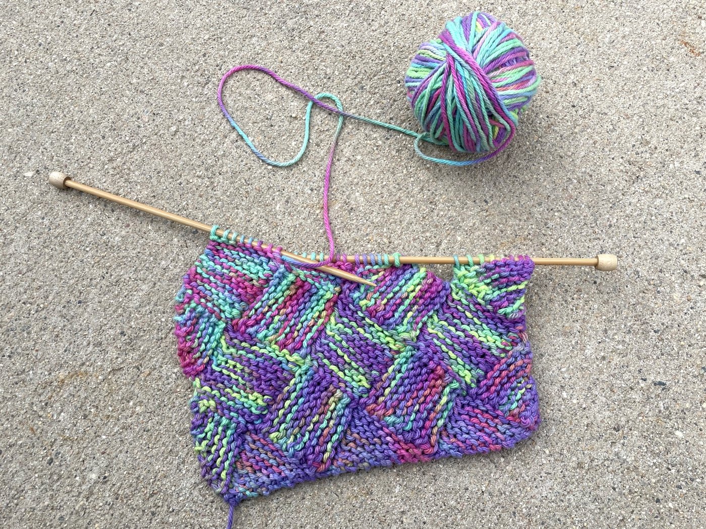 Smitten Knit Picks Learn to Knit Beginner Kit Dishcloth 