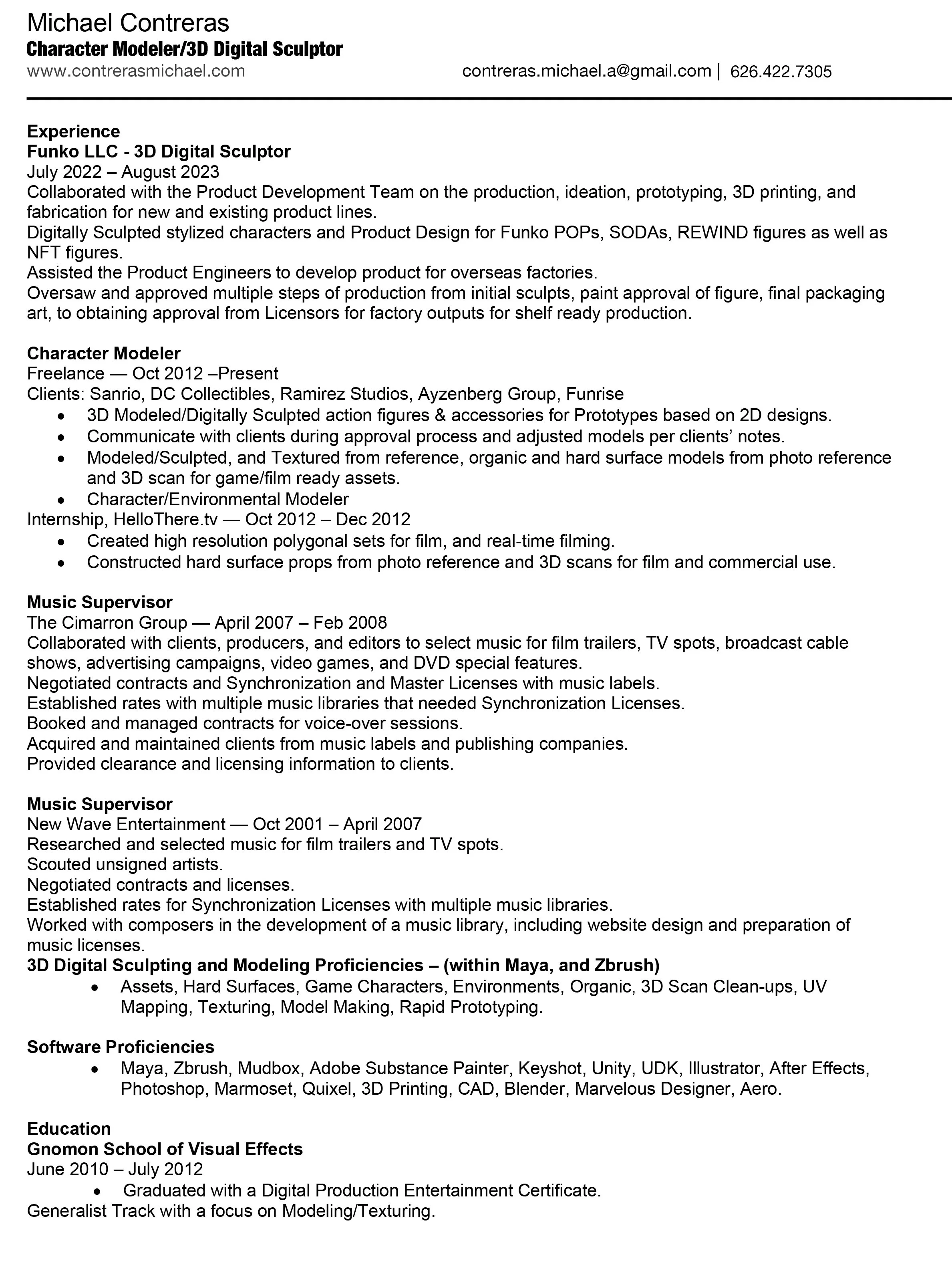 Contreras Resume