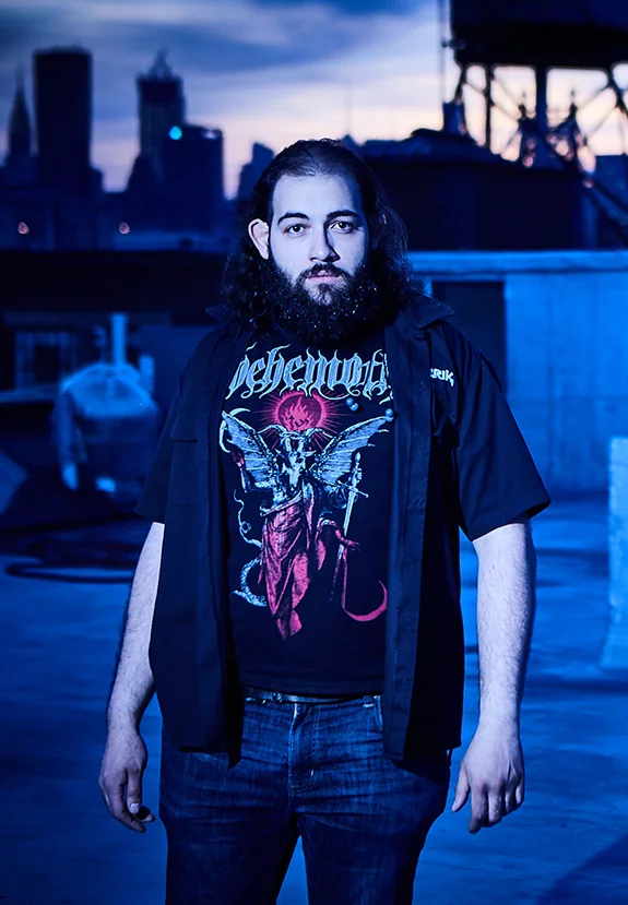 Ken, The Mad Composer (Horseman of Conquest). Photo by Gus Philippas.