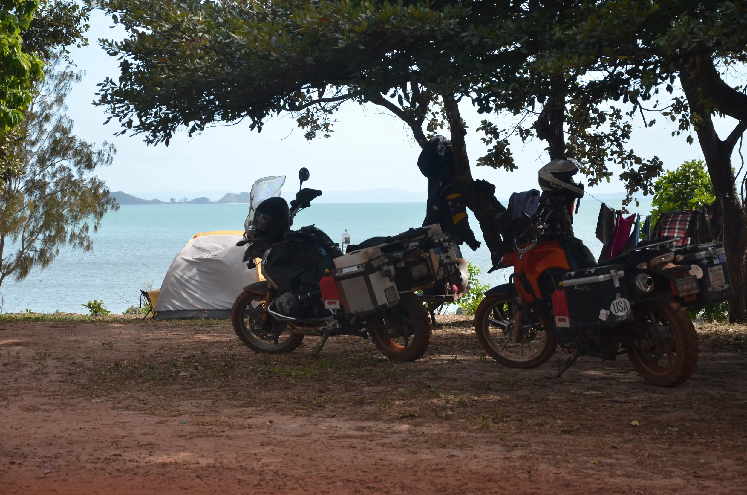 Our campsite at Alau Beach.​