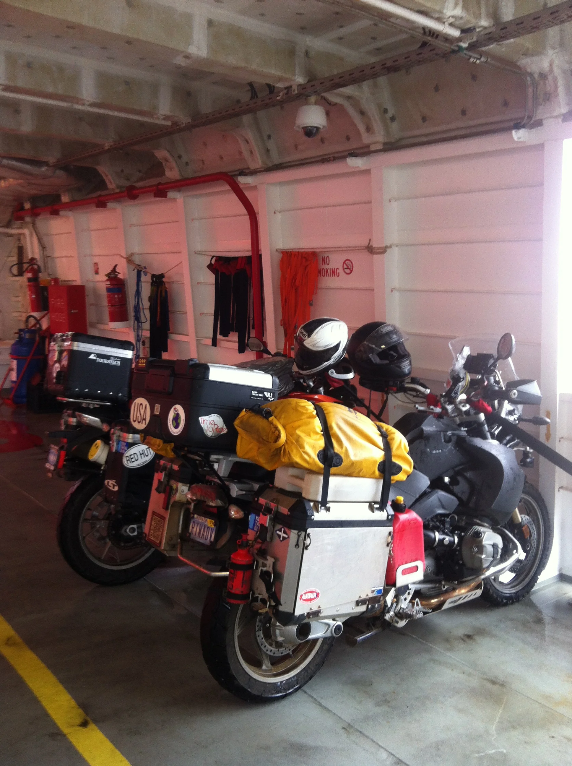 Tied down and ready for the trip across the Spencer Gulf.