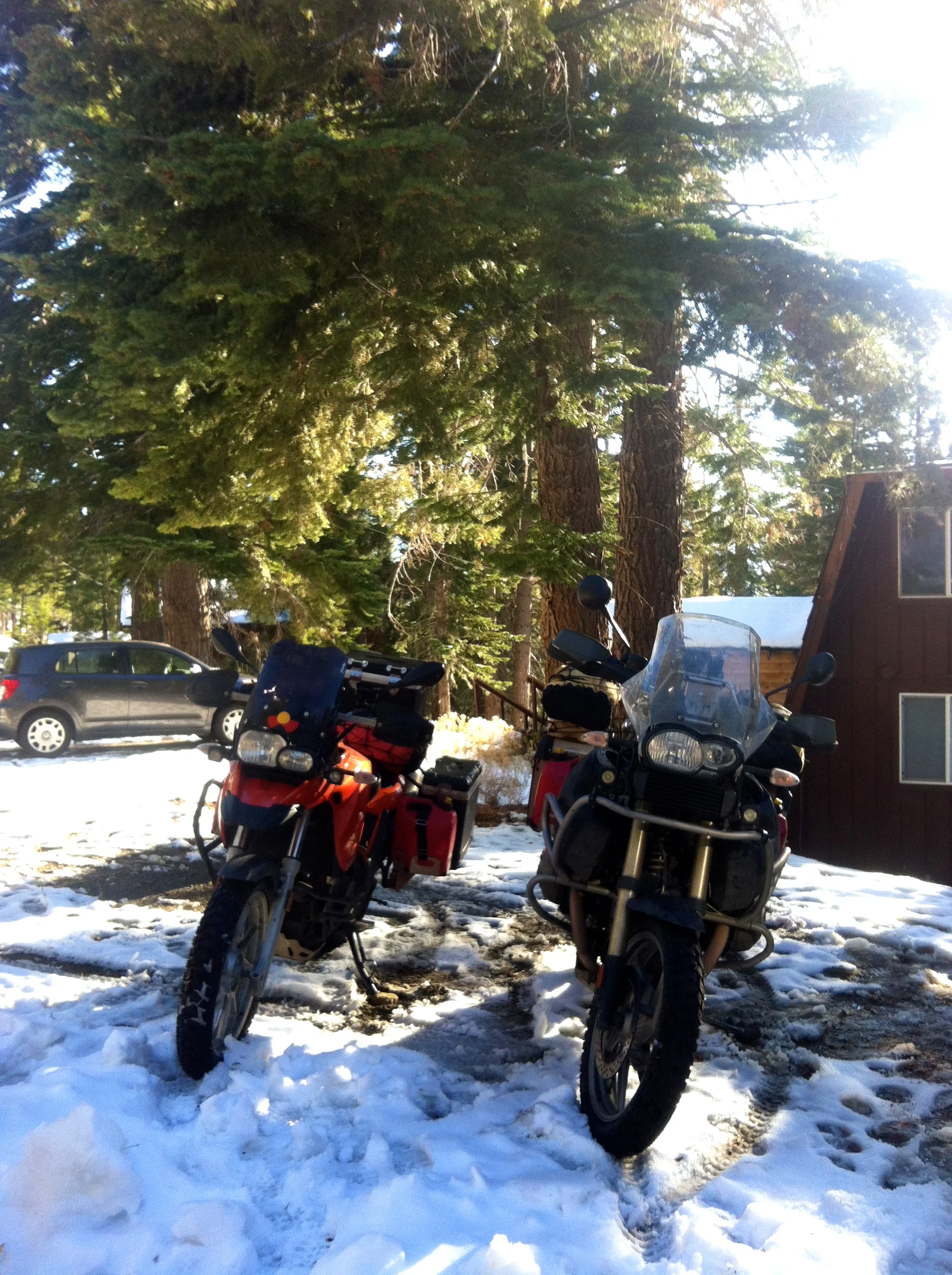 Time to get the bikes out of the snow!