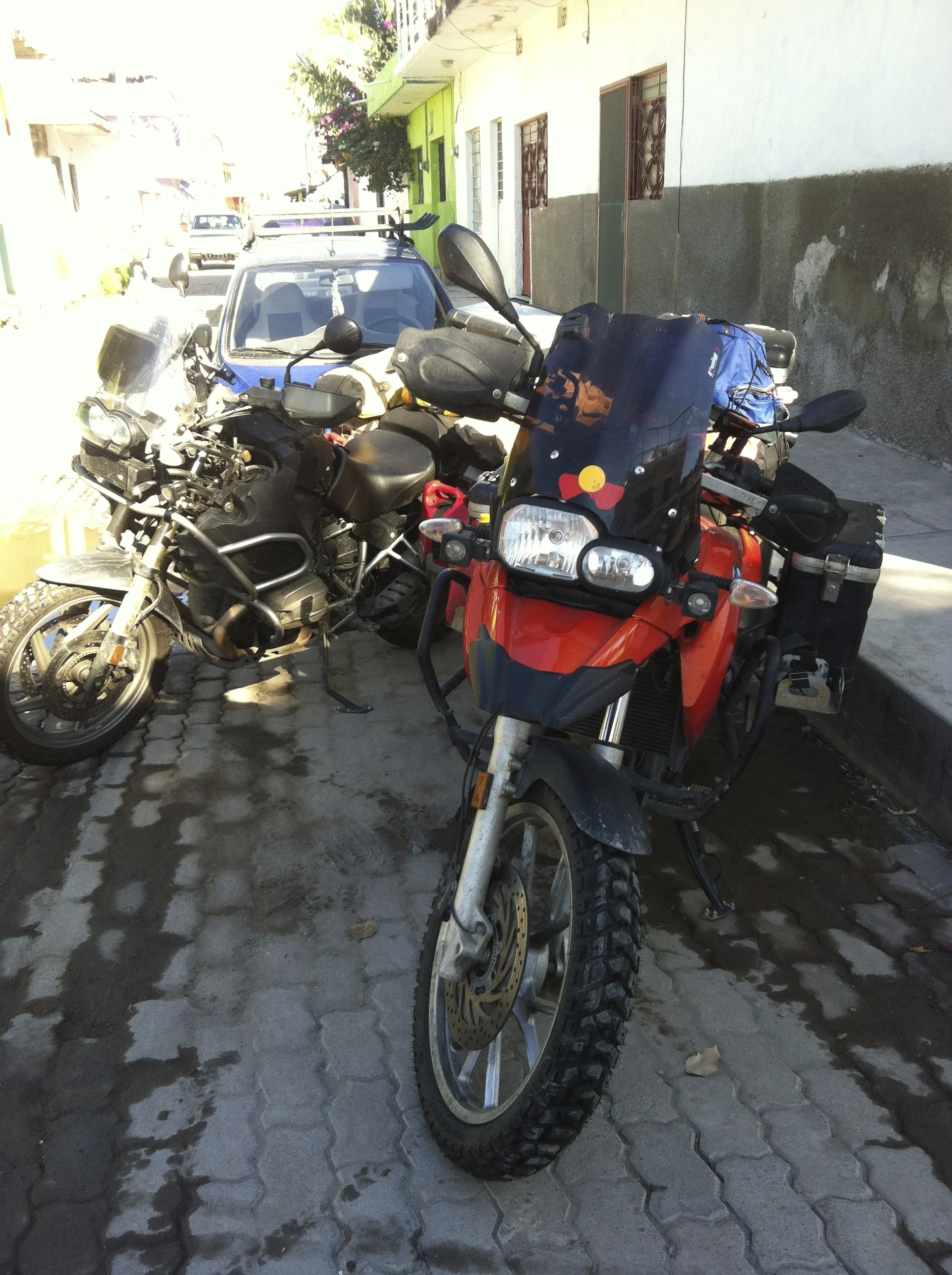 My bike missing a red gas container