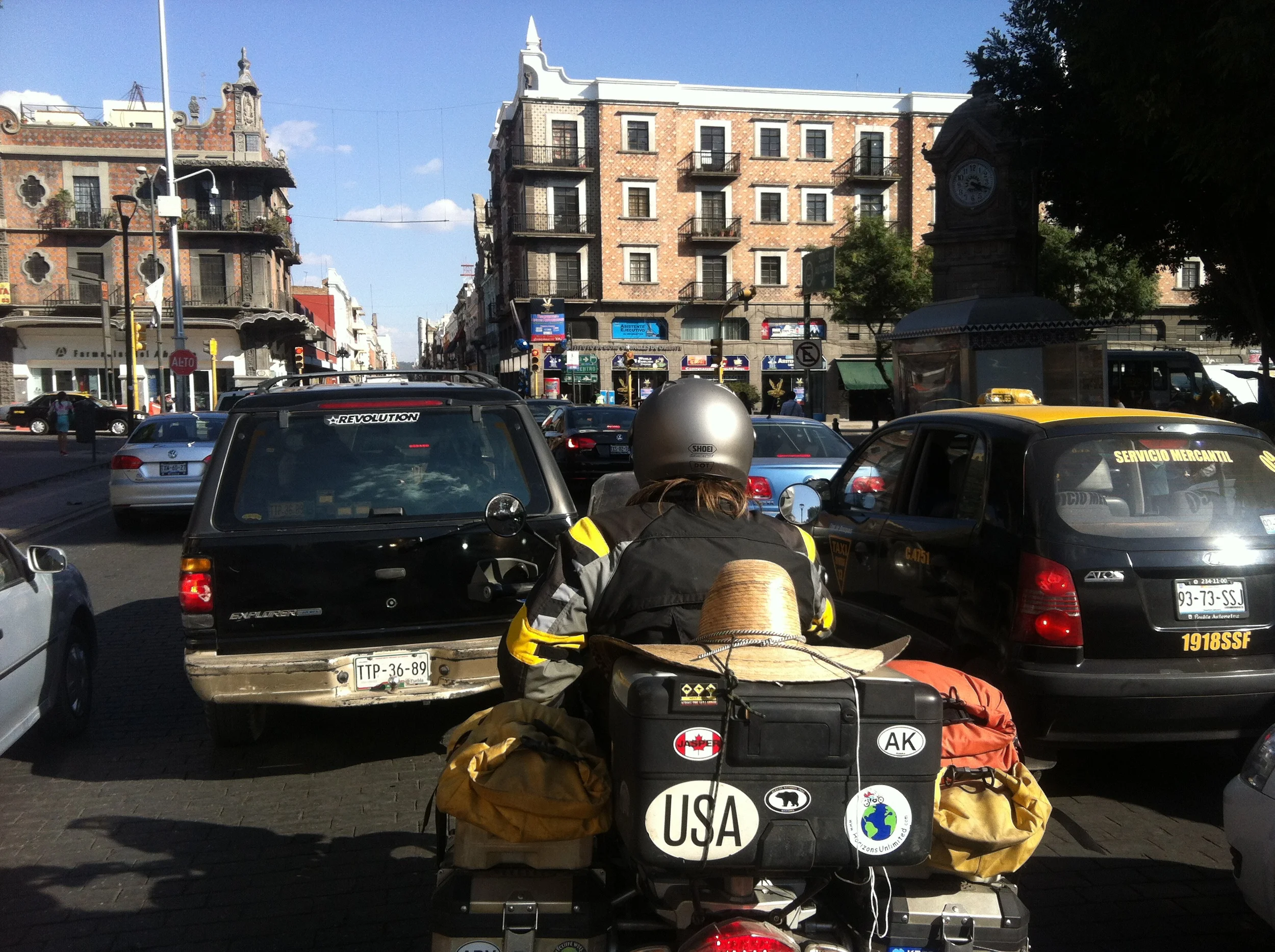 Riding into Puebla