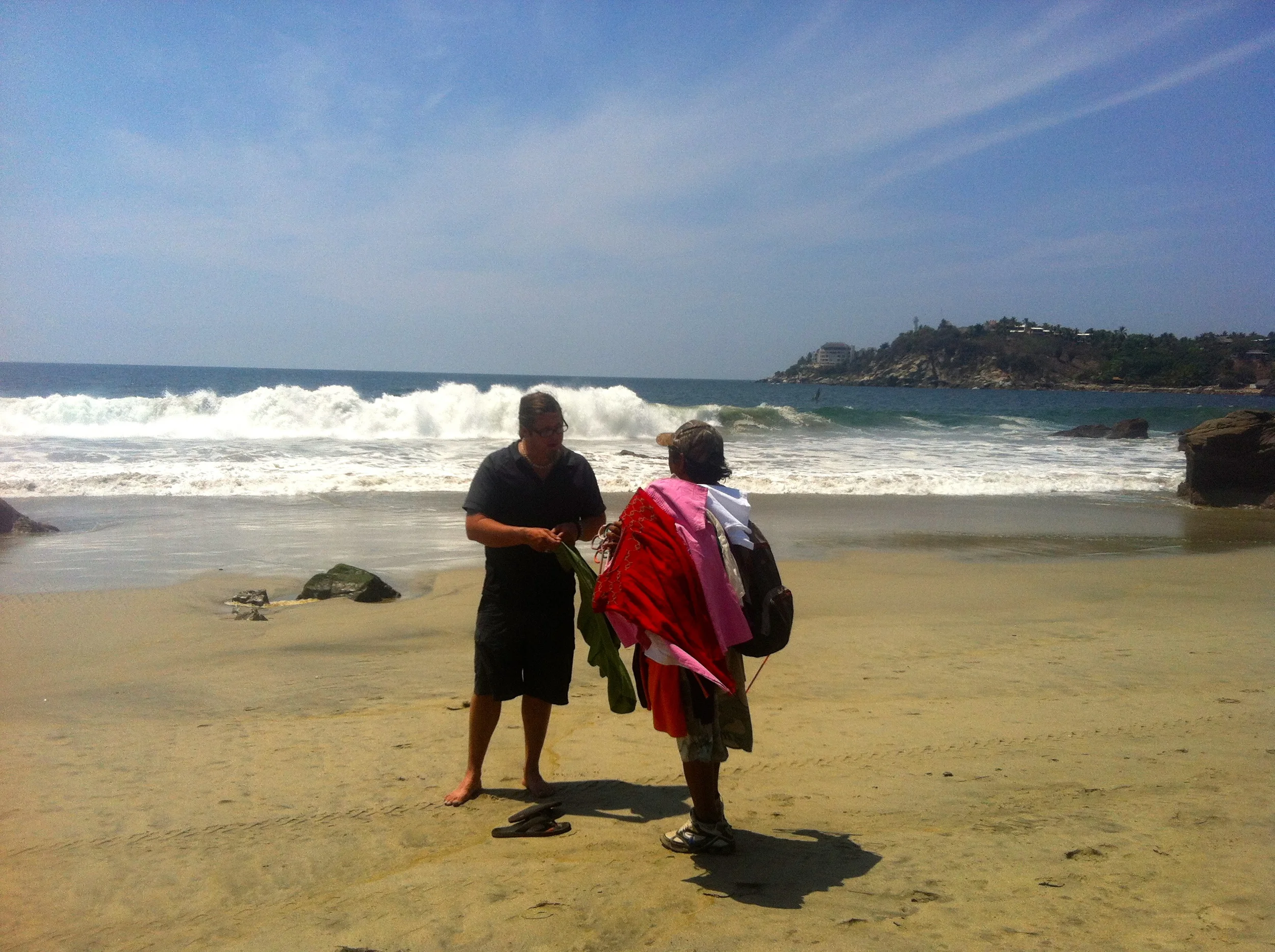 You need a new shirt Kev!…Love the beach shopping!