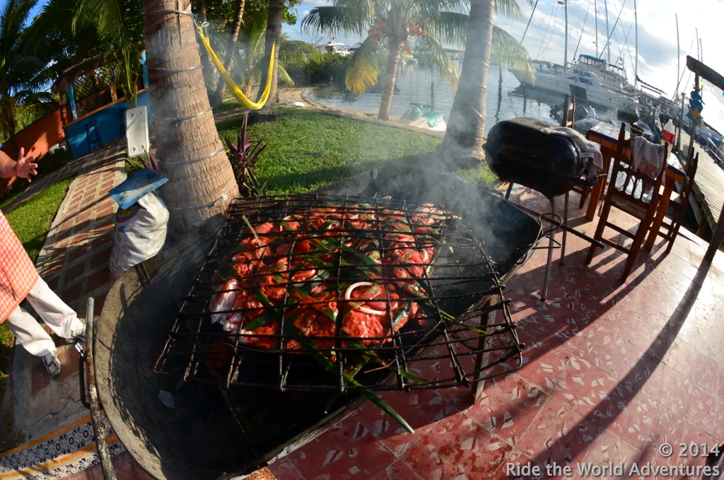 A weekly feast is arranged to encourageing guests to mingle between the marina and villas