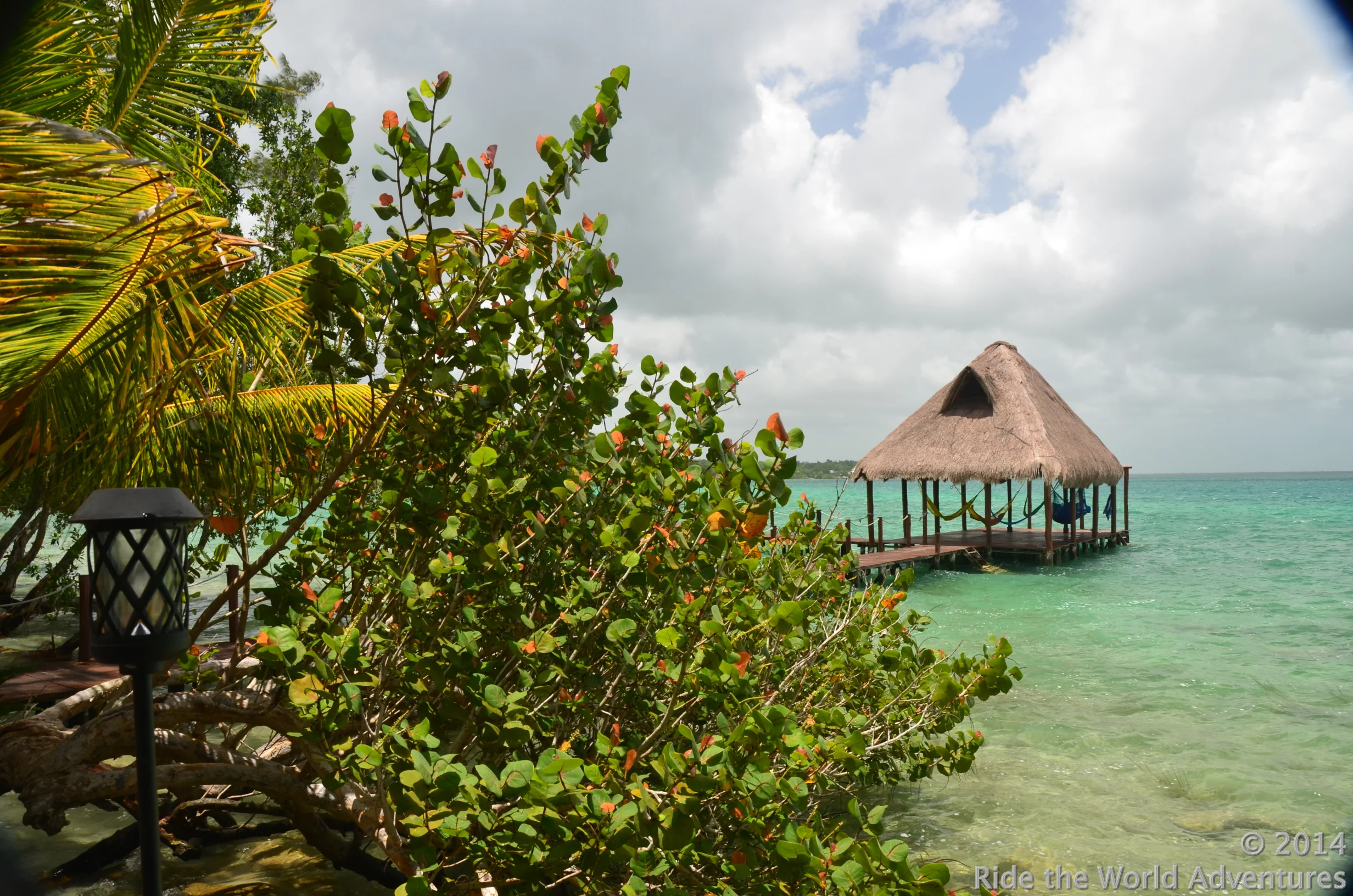 Looking out over Laguna Bacalar.