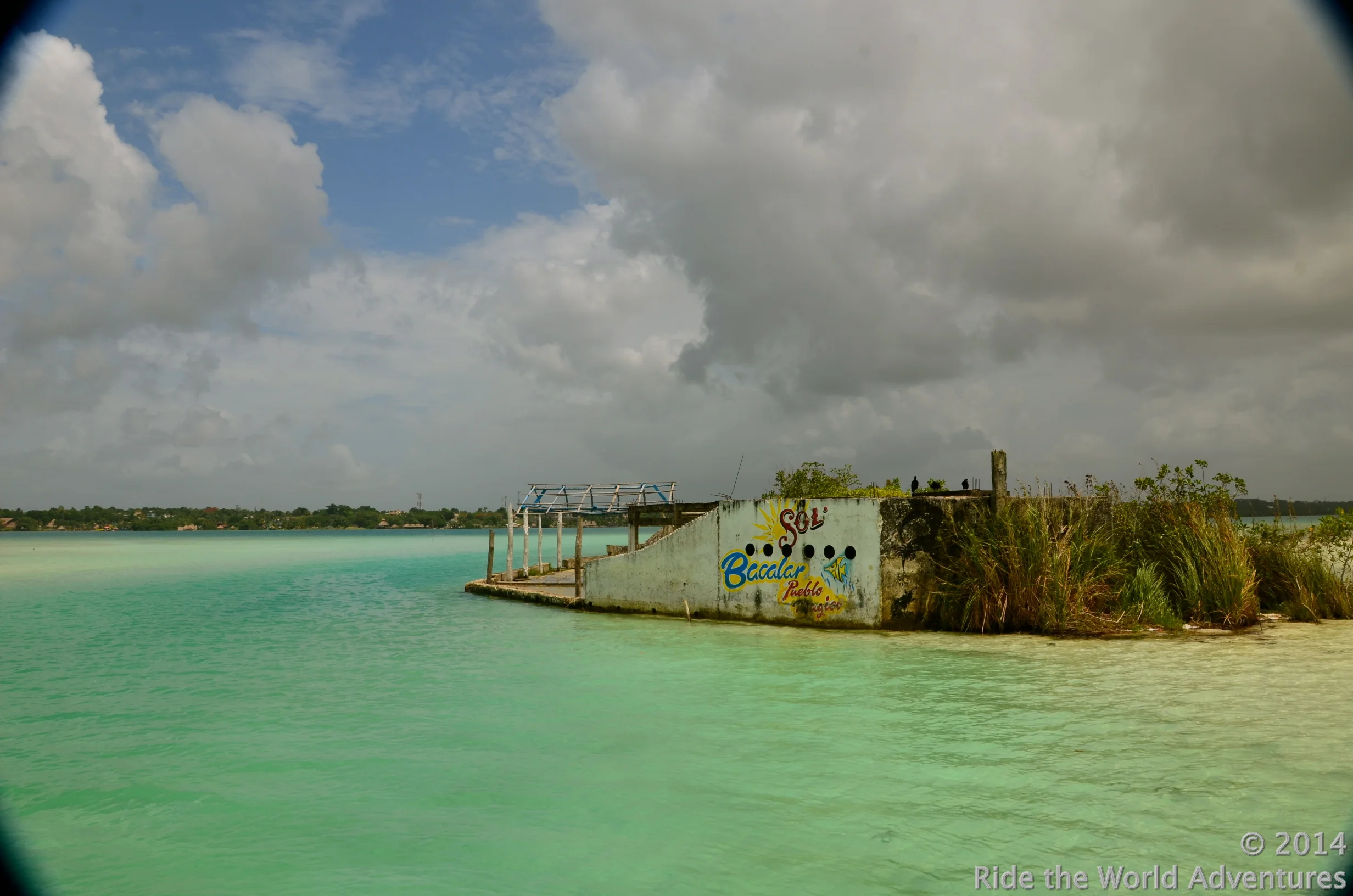 The only foreign thing in Lake Bacalar is this restaurant that never came to be!