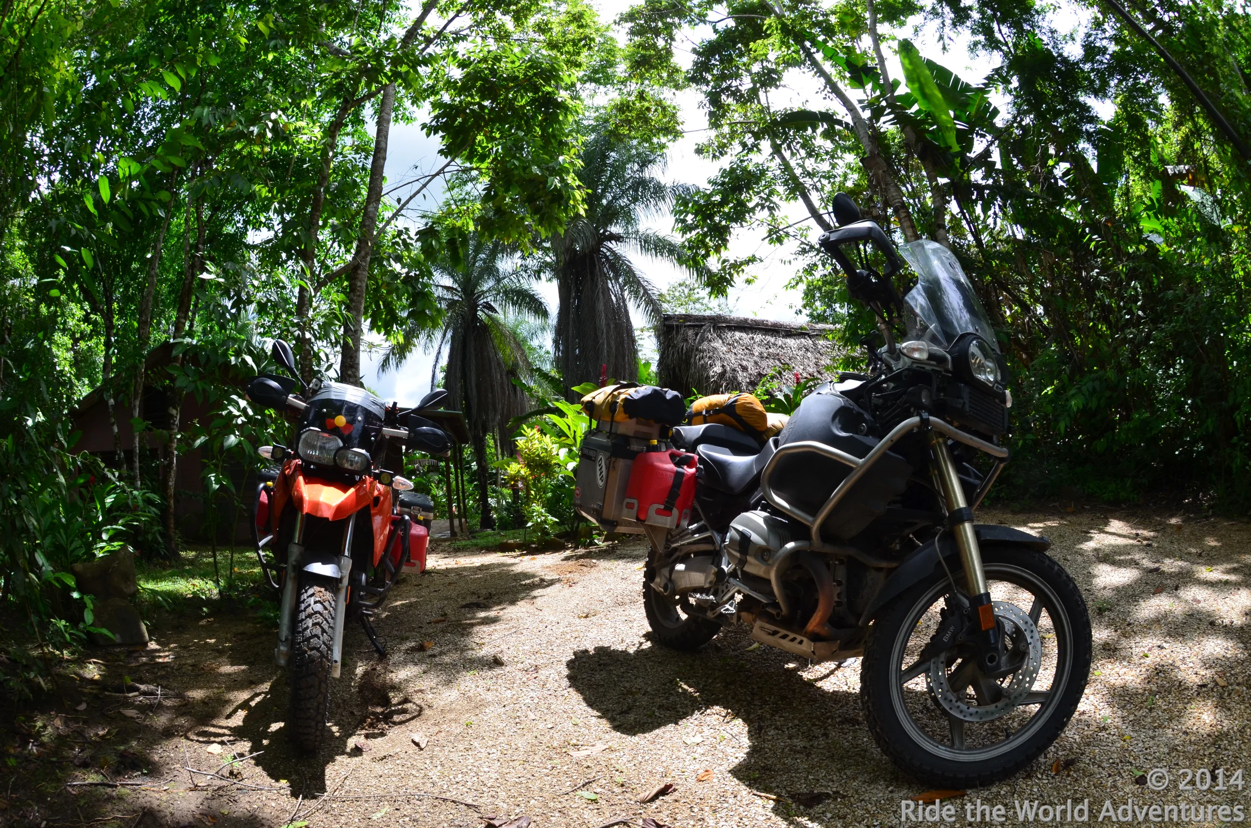 Convenient parking right outside our bungalow.