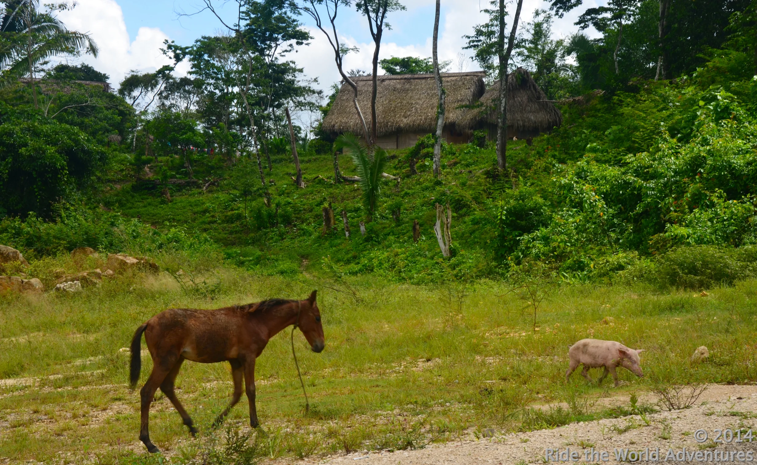 Riding through some traditional Maya villages.