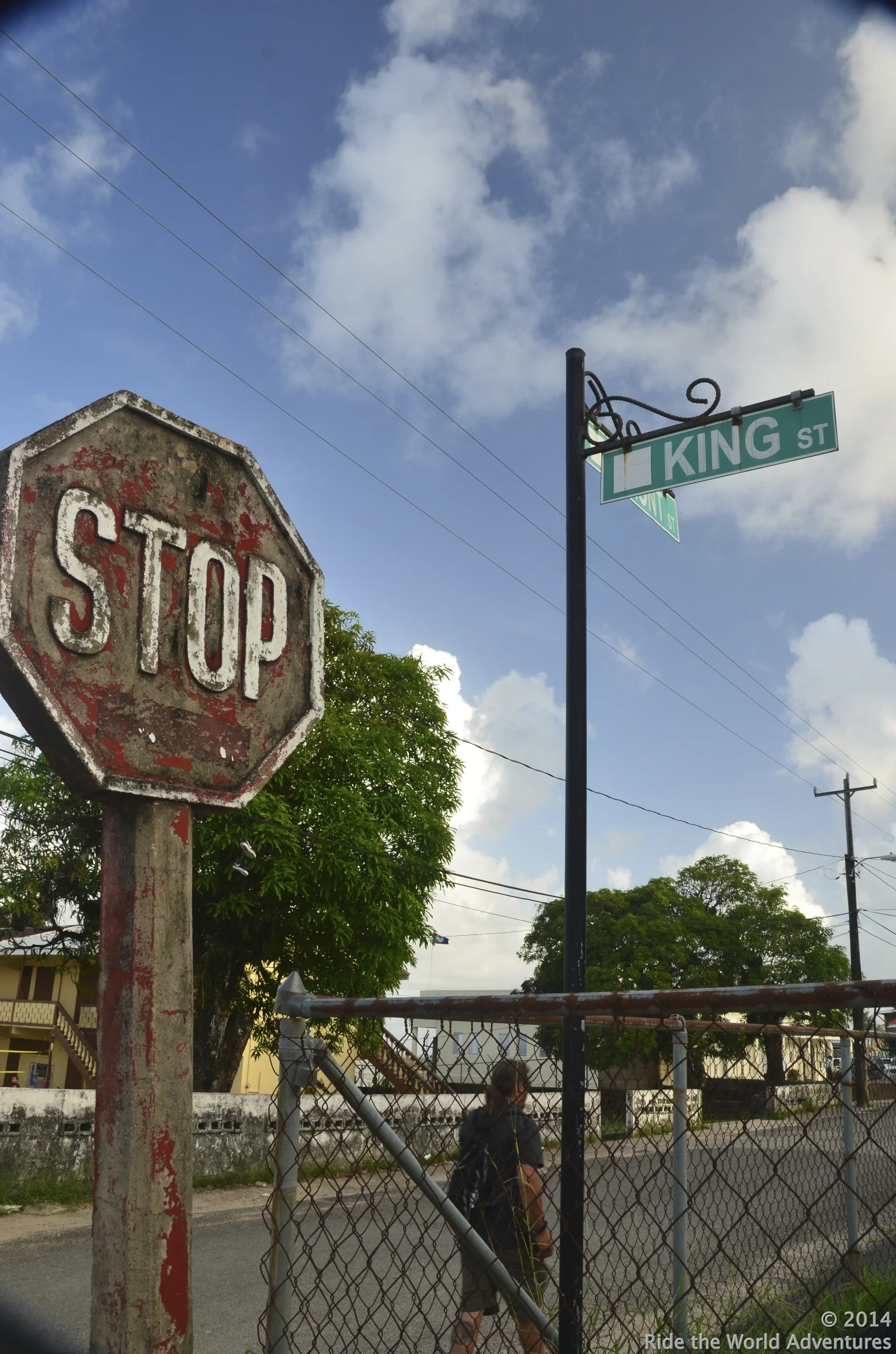 Cool old concrete stop signs!