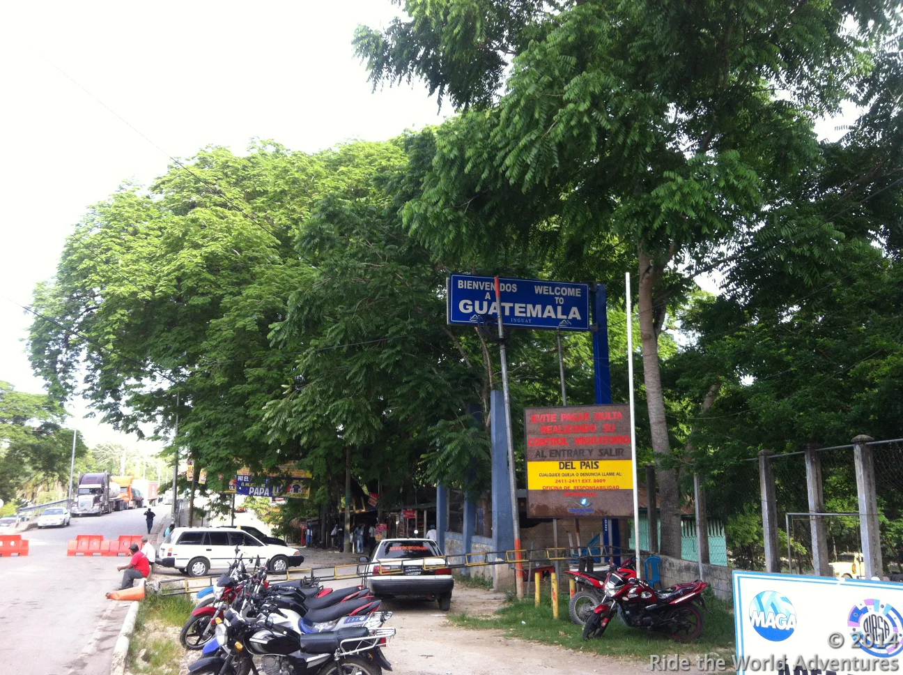 Just over the Belize border in the free zone before Guatemala. 