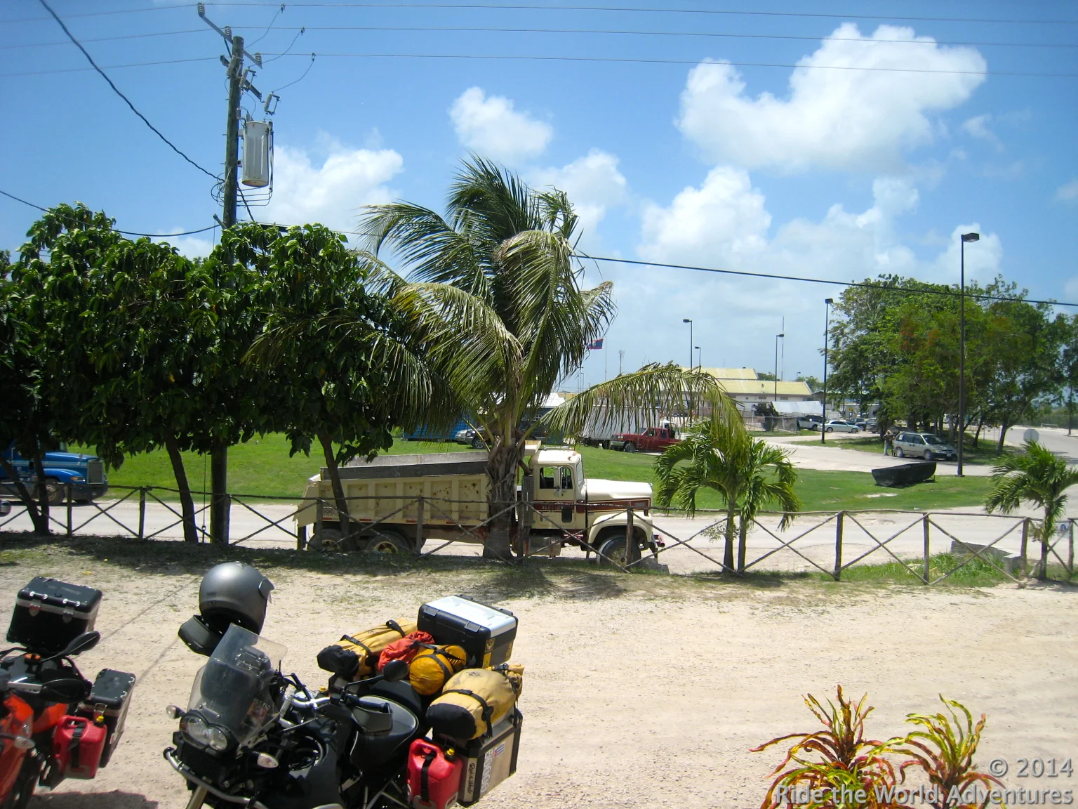 Pulling up to the Belize Insurance Building