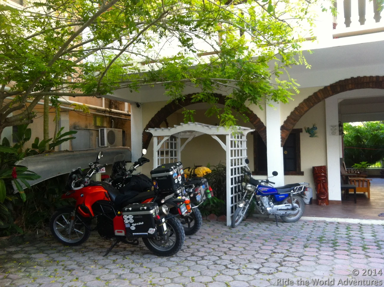 Parking is secure…so we decide to call it a day, and stop for the night in Orange Walk Town, Belize