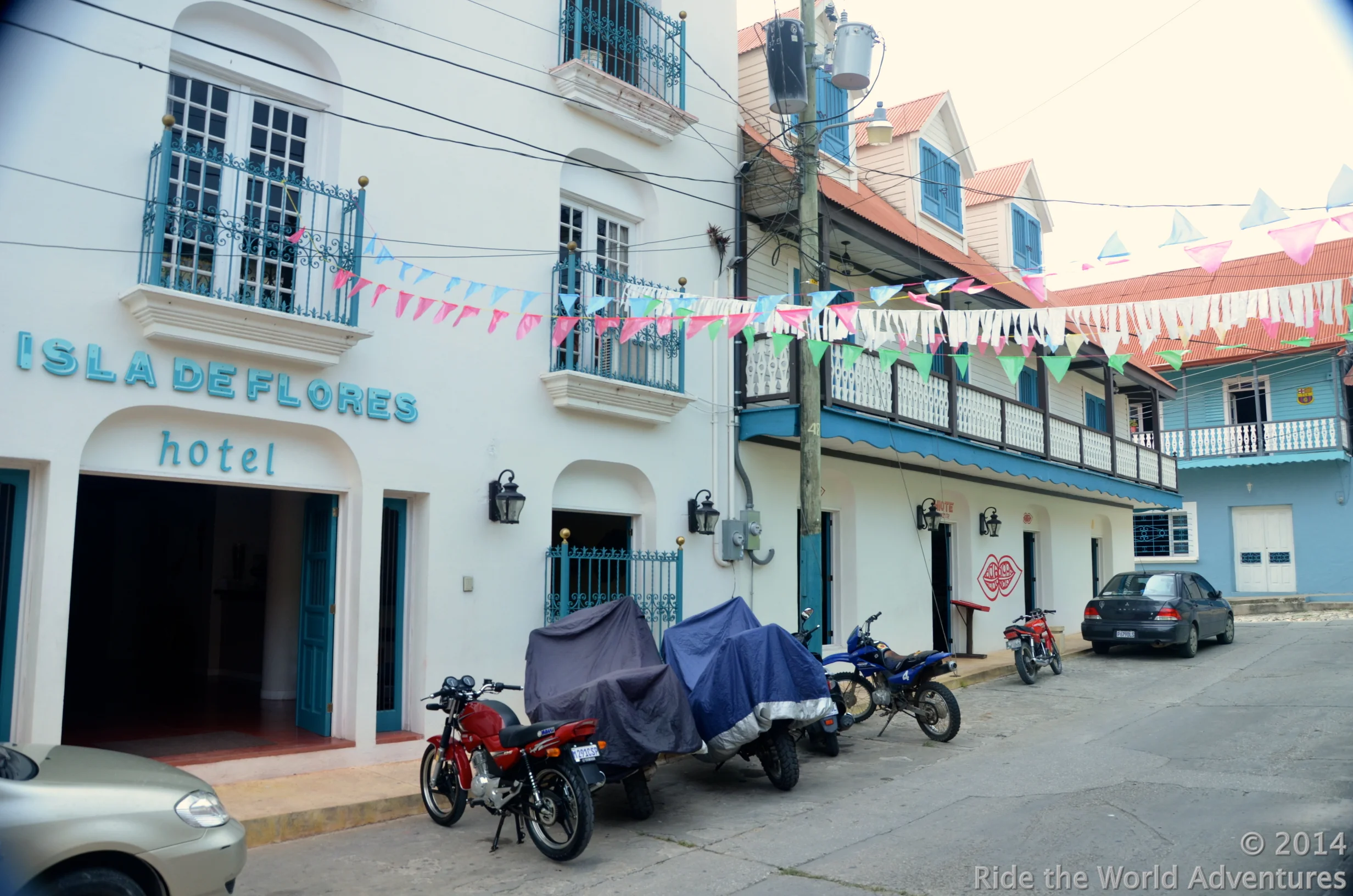 Here we go…unloaded and cloaked for our stay.