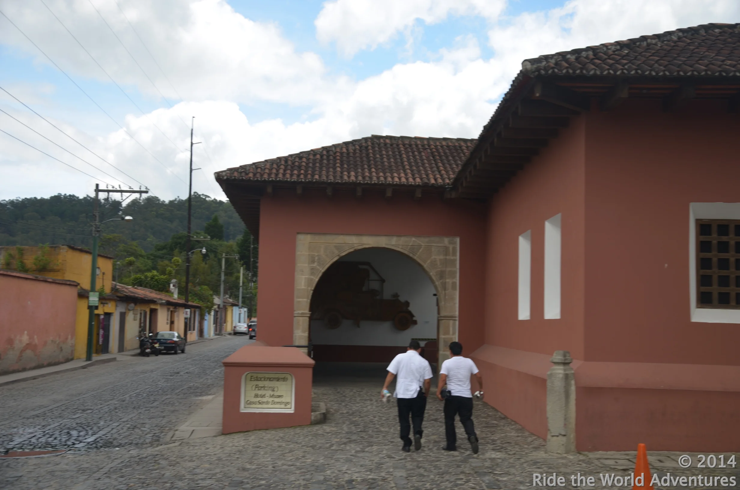 We just happened to pull off the road right in front of the Casa Santo Domingo parking access.