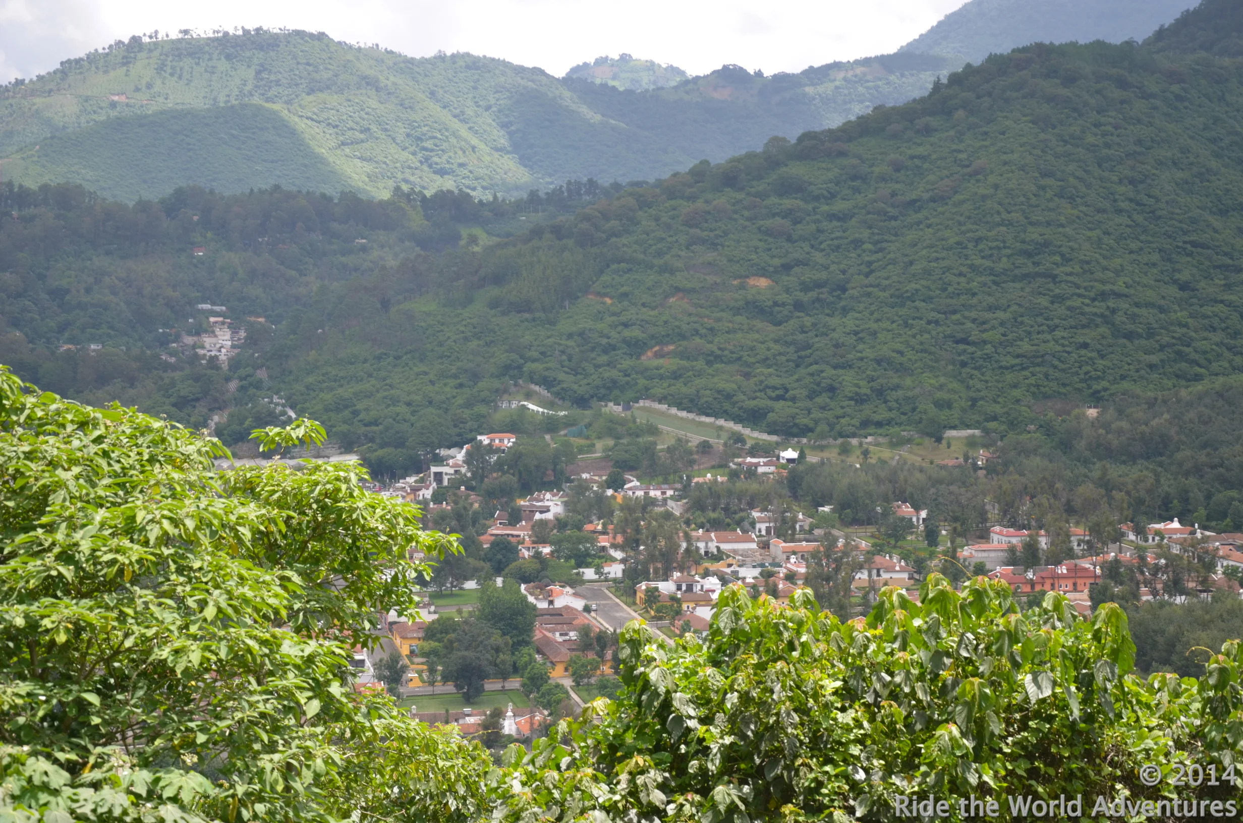 One quick partial view into the valley of Antigua Guatemala.
