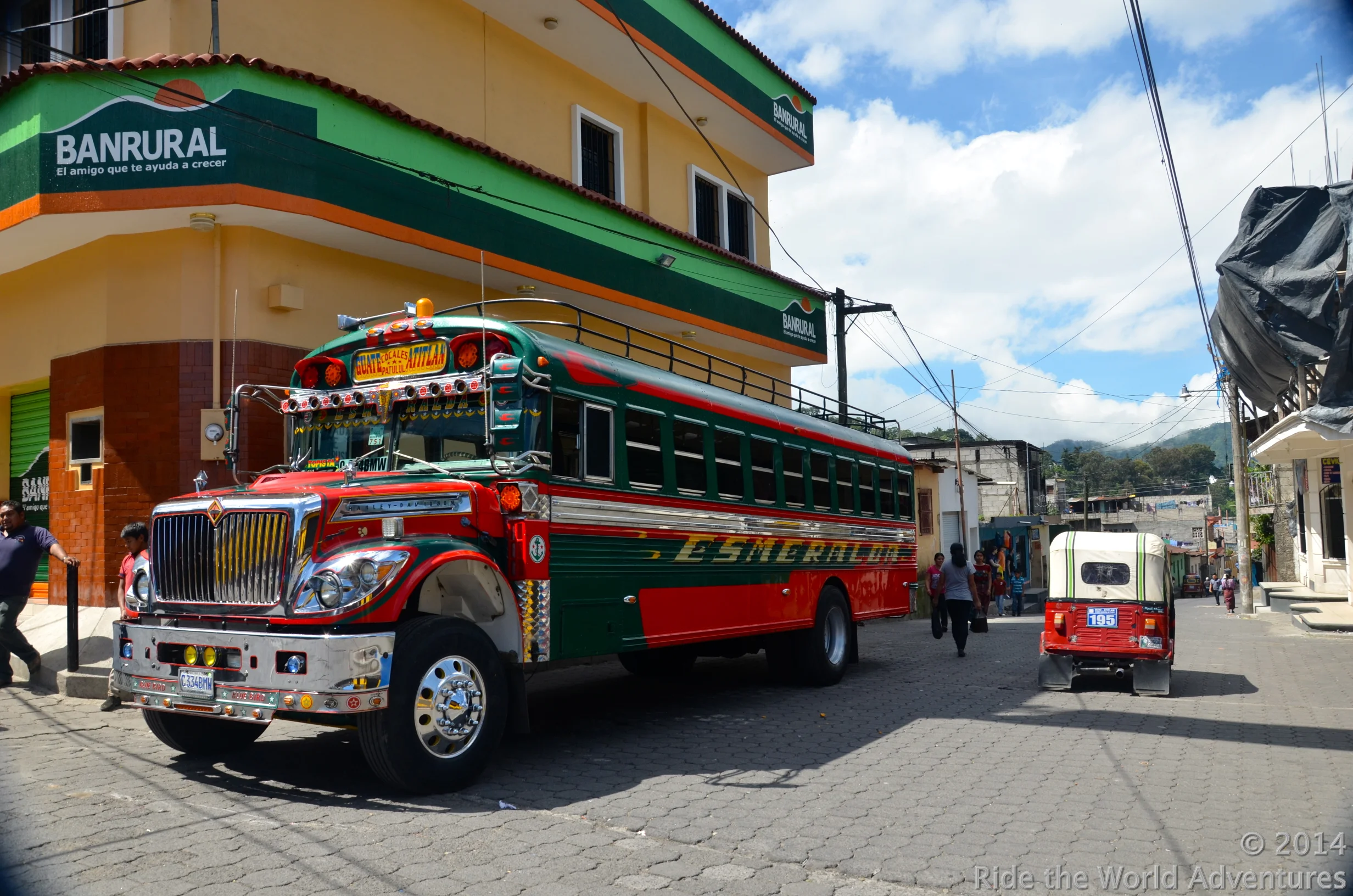 Cool colorful Bluebird busses…They are very very popular in the Central America's.